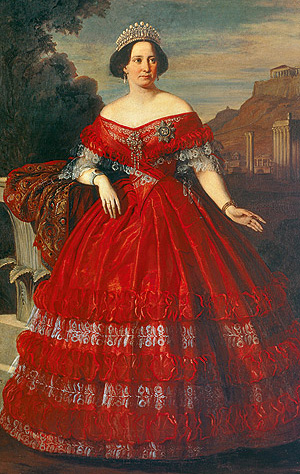 Bild: Gemälde "Königin Amalie von Griechenland" (Ausschnitt)